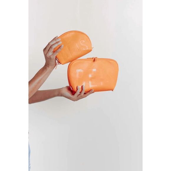 NWT Beis Cosmetic Pouch Set in Orange Creamsicle - Picture 5 of 5